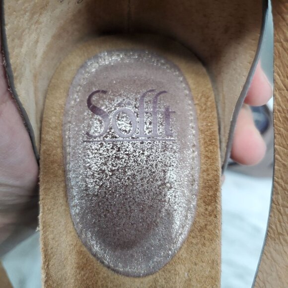 Sofft Shoes Womens Size 9 Brown Leather Vara Wedge Strappy Sandals - Picture 2 of 10